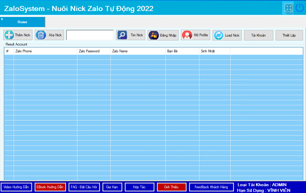 Tool ZaloSystem Crack Free , chức năng Spam tin nhắn , kết bạn , đăng dòng thời gian